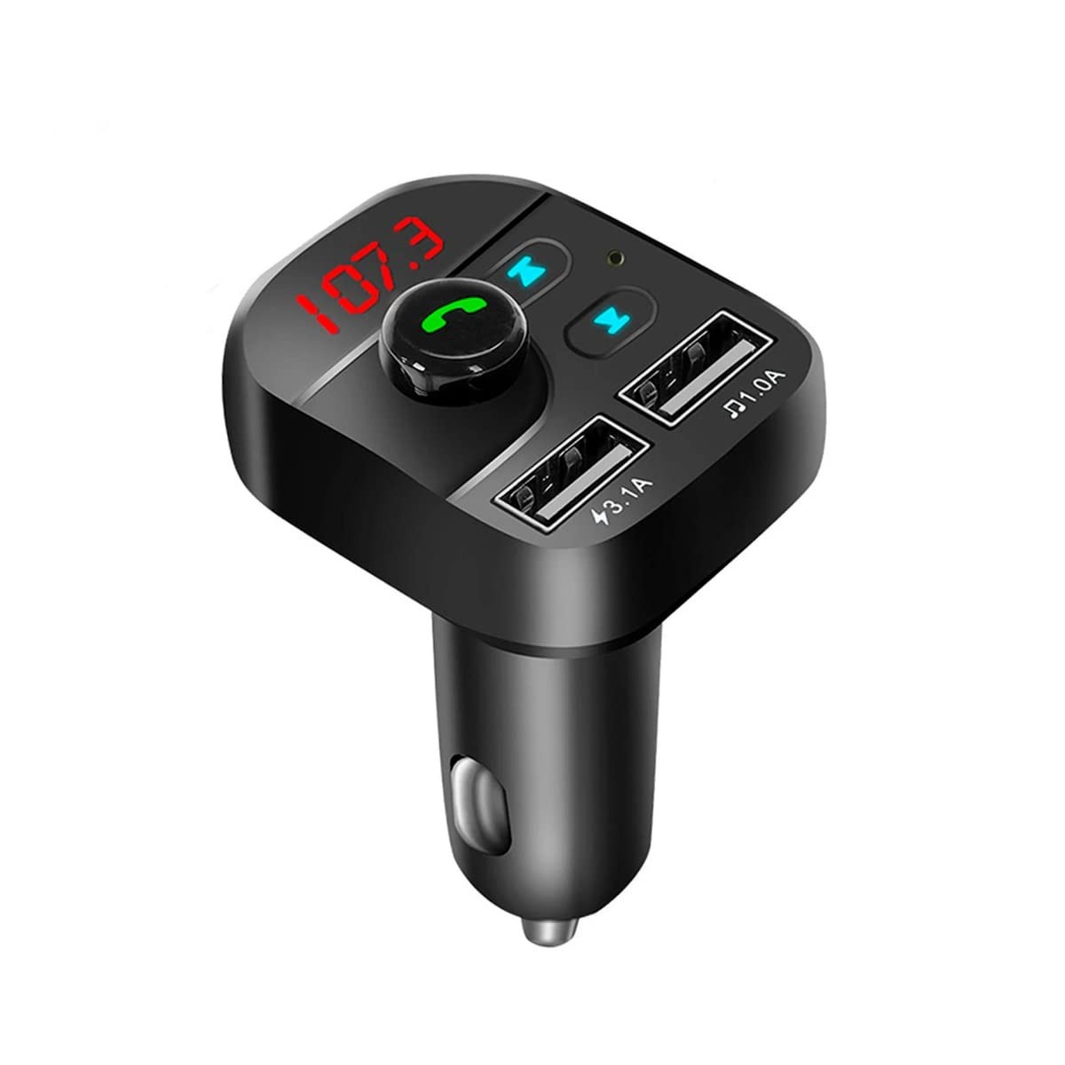 Adaptador Bluetooth 5.0 para Carro ONYK: MP3, Hands-Free e Carregador Rápido 3.1A