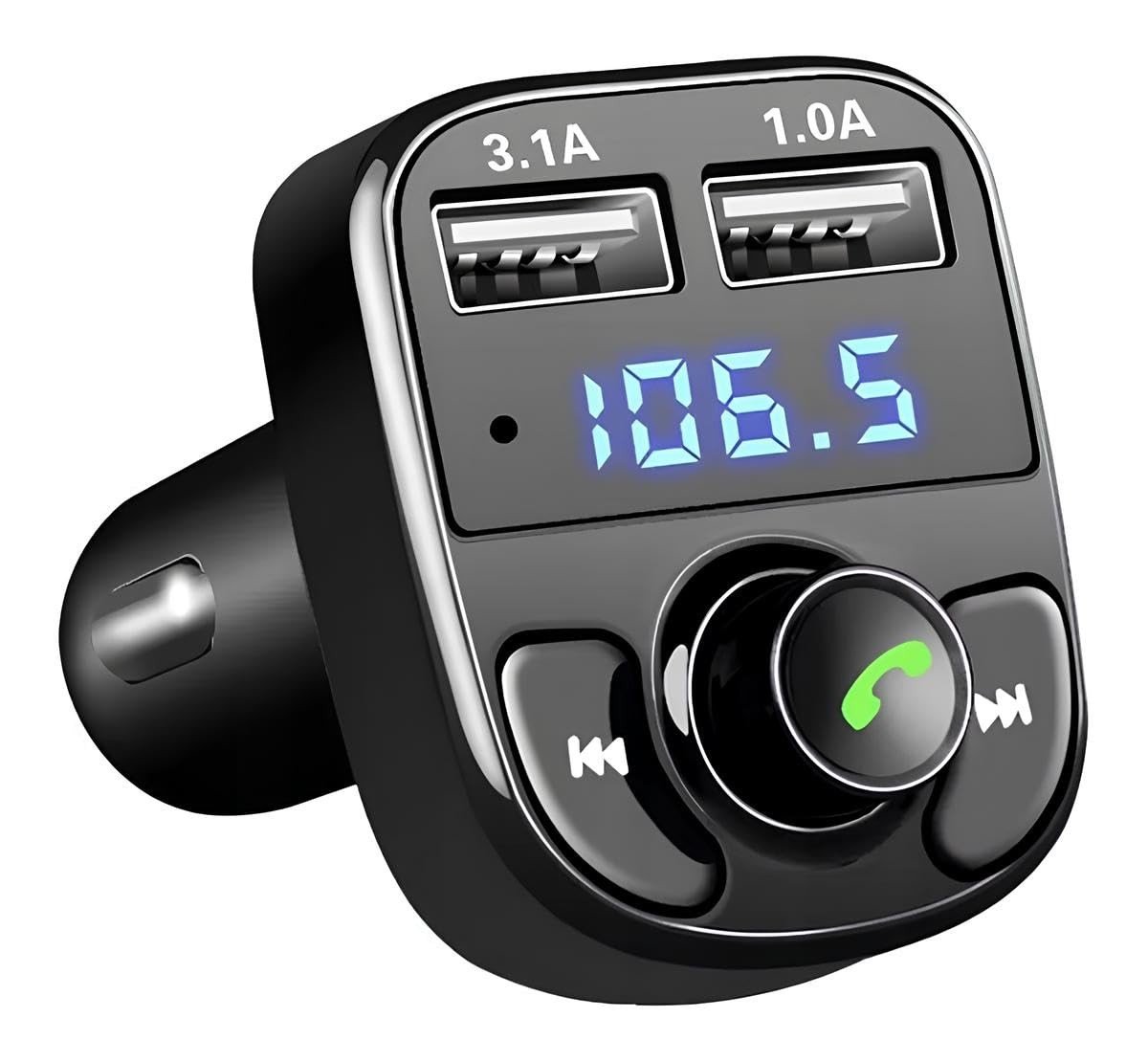 Adaptador Bluetooth Carro X8: Transmissor FM, Carregador Veicular MP3 e Mais