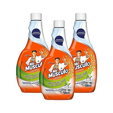 Mr Músculo Limão: Kit 3 Refis Desengordurantes