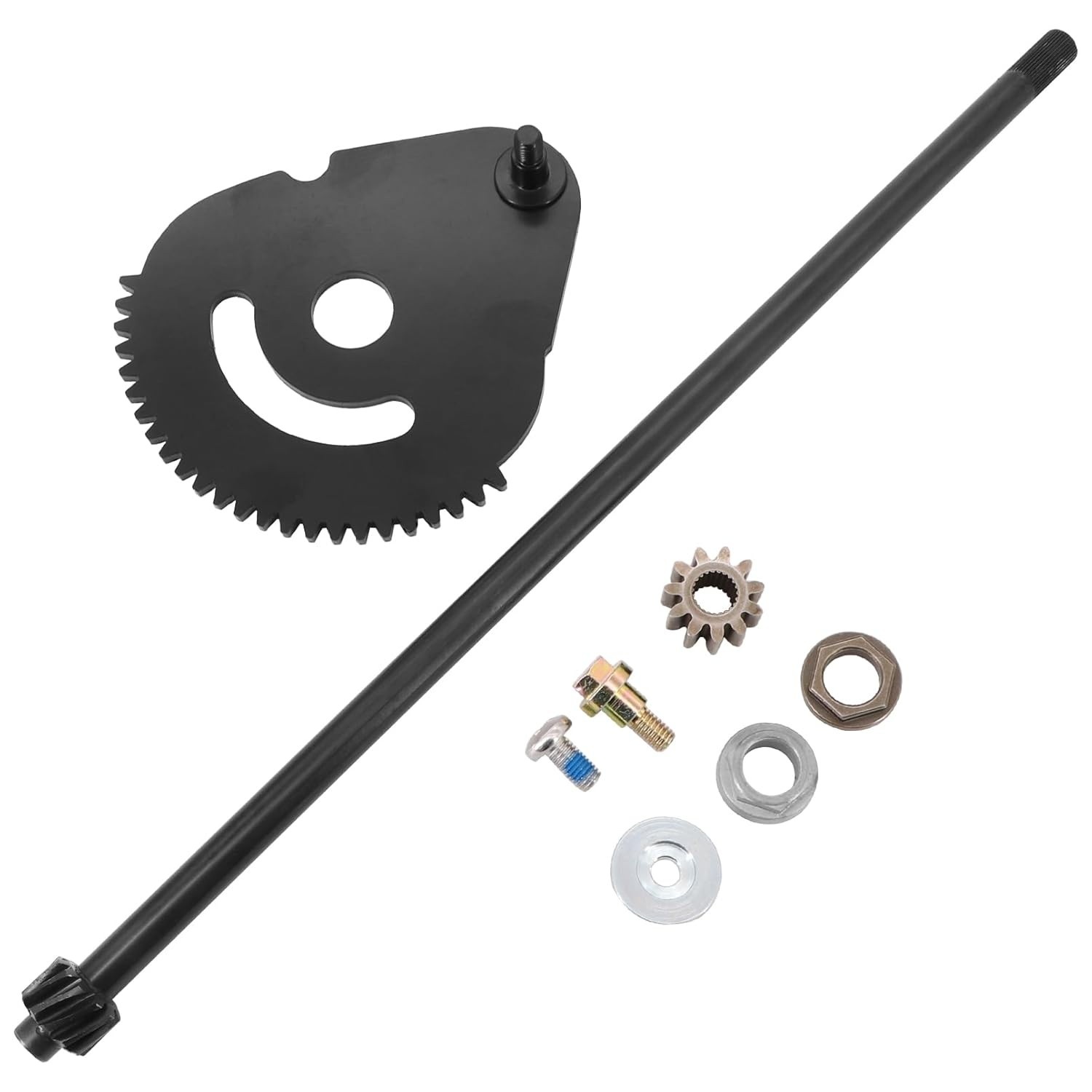 Kit Eixo Direção com Bucha e Engrenagem para Cortador de Grama MTD, Troy-Bilt e Craftsman (938-05078)