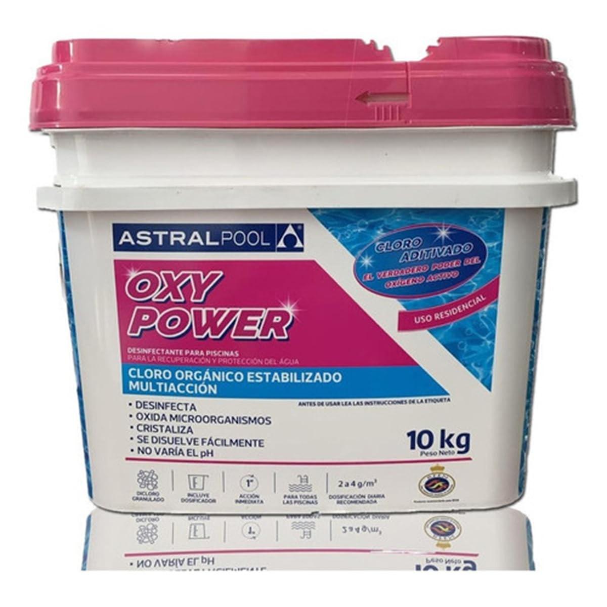 Balde Cloro Oxy Power 10kg - Multiação 5 em 1 com Tampa Rosa