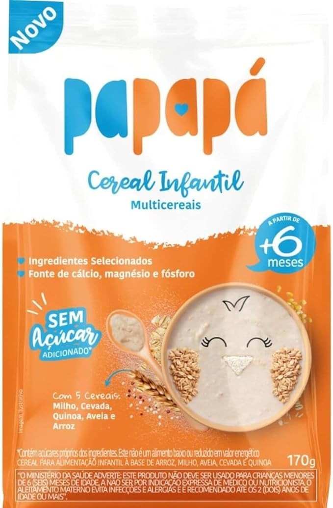 Cereal Multicereais Milho, Cevada, Aveia e Arroz 170g - Papapá