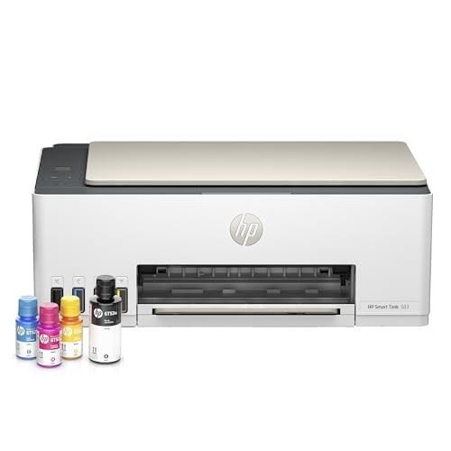 Impressora Multifuncional HP Smart Tank 583 Tanque de Tinta Colorida Wi-Fi com autorreparo, USB - Impressora, Copiadora e Scanner Cor: ‎Branco (4A8D8A)