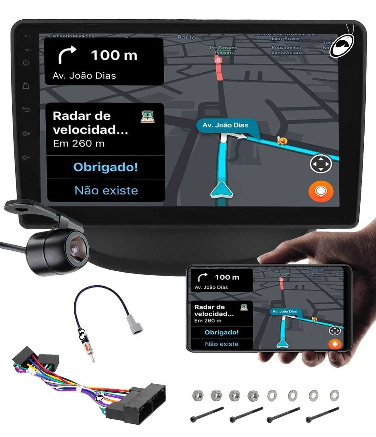 Central Multimídia 9" Hyundai HB20 2012-2019 com Câmera de Ré - Preto