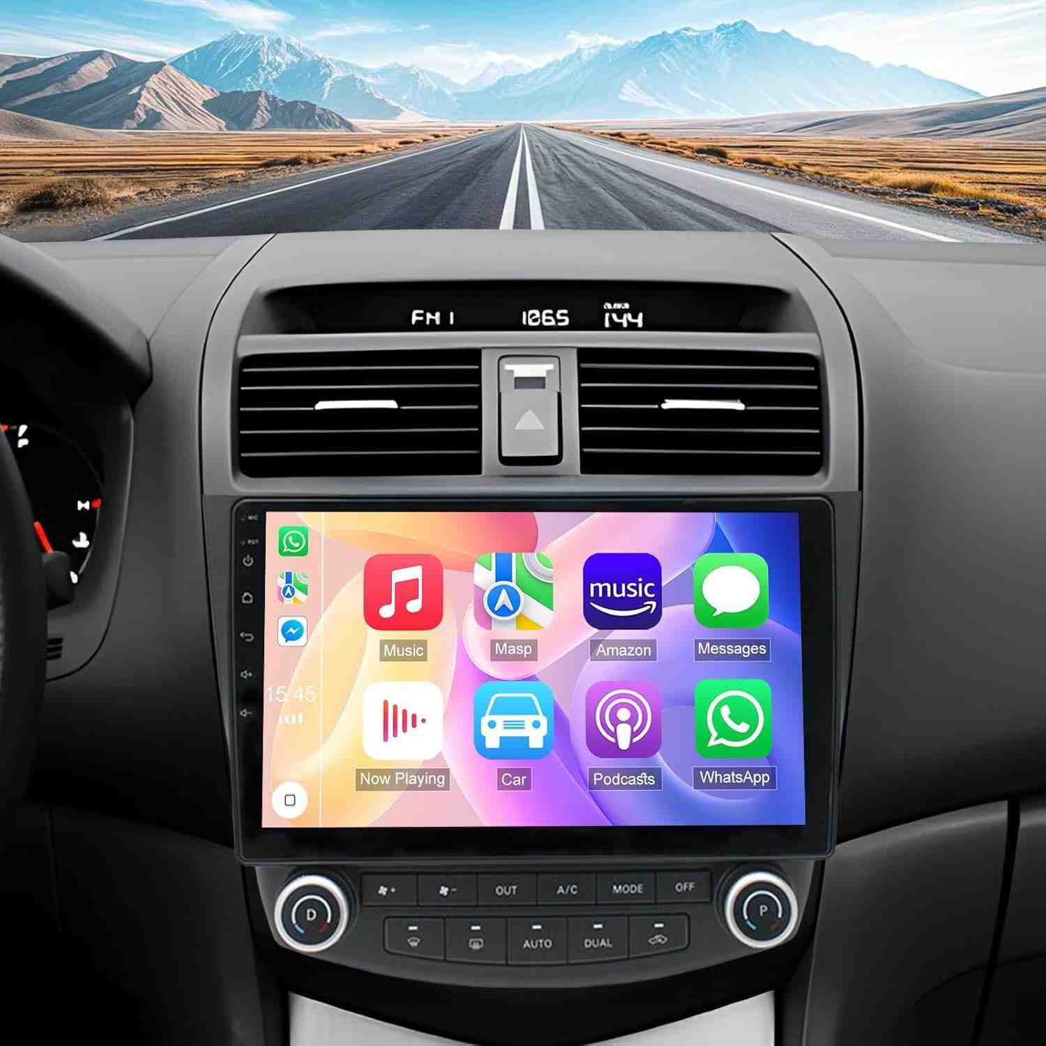 Central Multimídia Android 13 para Honda Accord 7ª Geração (2003-2007) com CarPlay/Android Auto Sem Fio e Tela de 10"