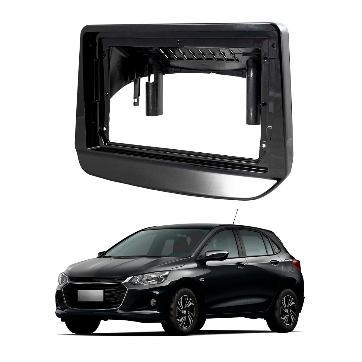 Moldura Painel Central Multimídia 9" Onix 2021-2025: Upgrade Perfeito para seu Carro!