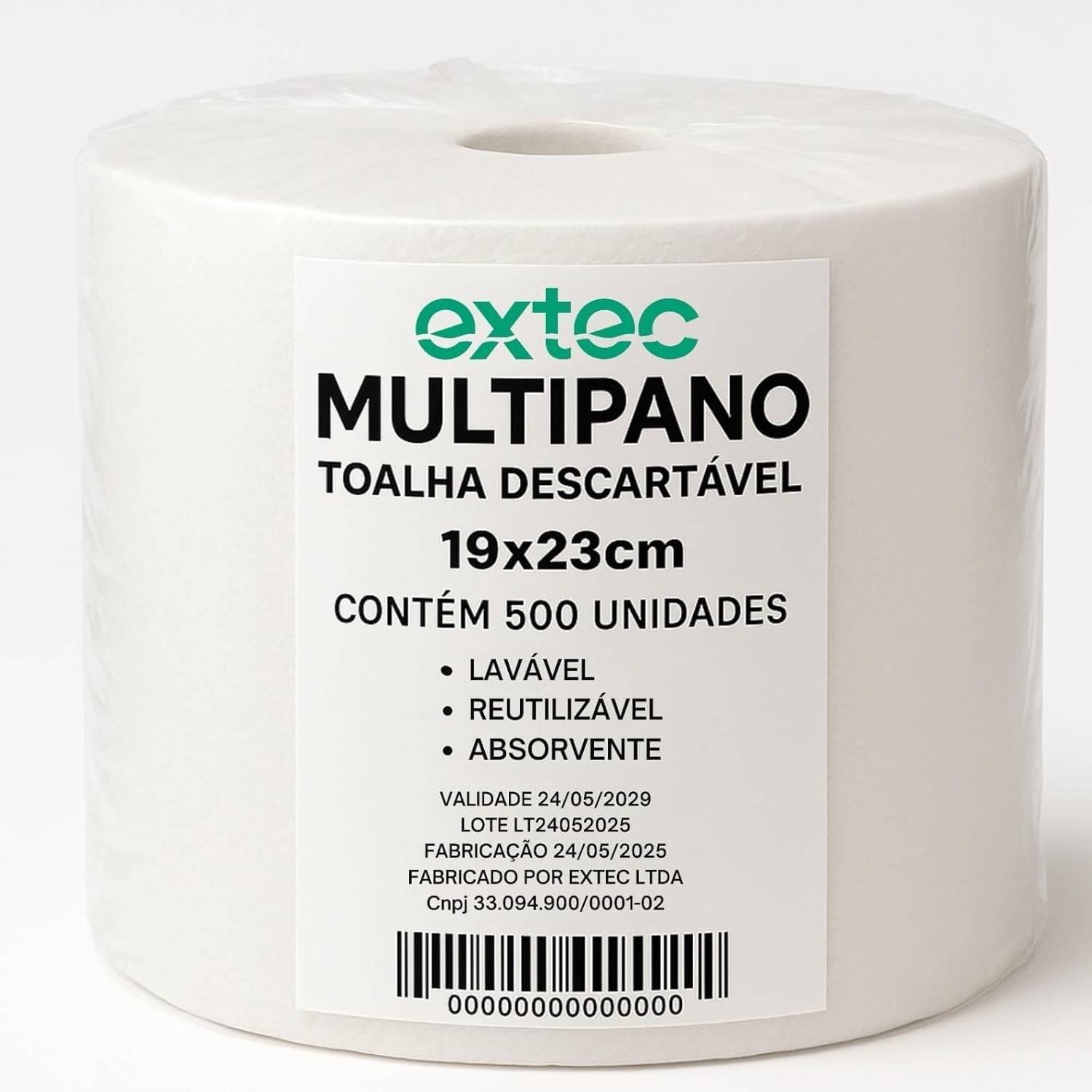 Toalha Wiper 19x23 cm - 500 Unidades Absorvente Multipano Reutilizável Lavável para Limpeza