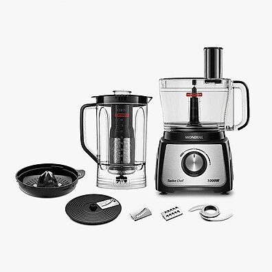 Multiprocessador Mondial Turbo Chef 7 em 1: Potência e Versatilidade na Cozinha
