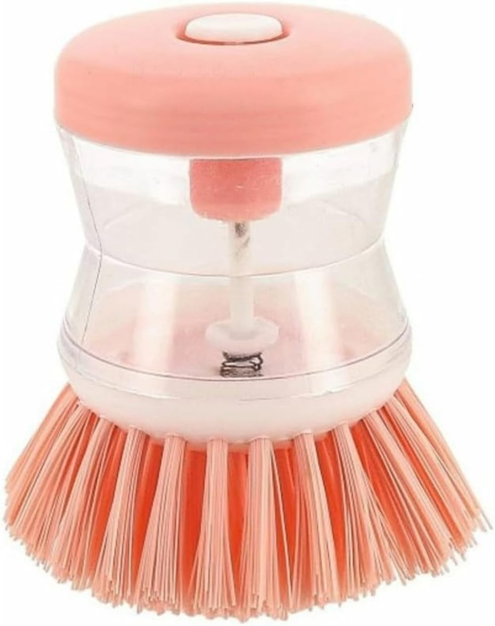 Escova de Limpeza com Dispensador de Detergente Rosa - Multiuso para Cozinha e Superfícies