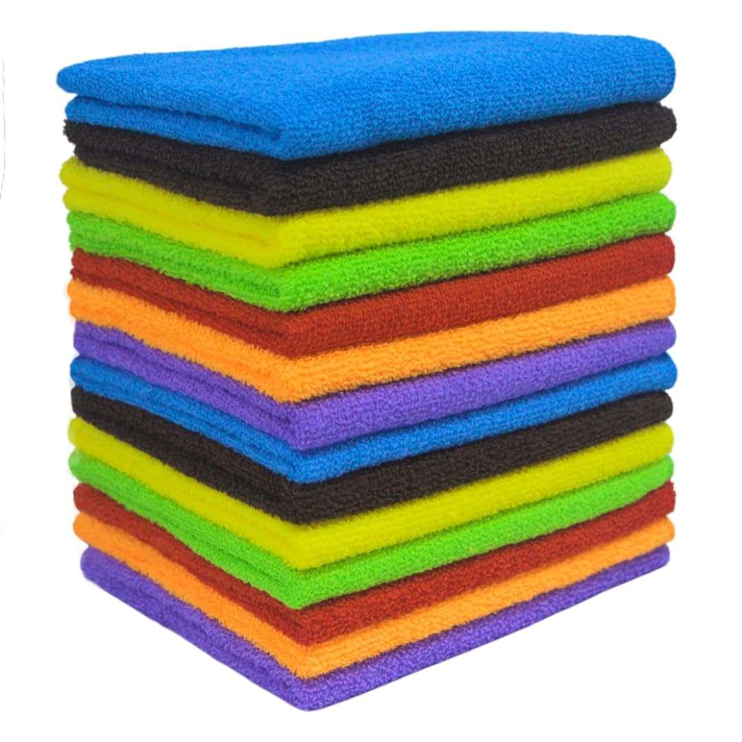 Kit 10 Panos de Microfibra 40x60cm - Multiuso para Limpeza Doméstica e Automotiva | Macios, Absorventes e Sem Arranhões