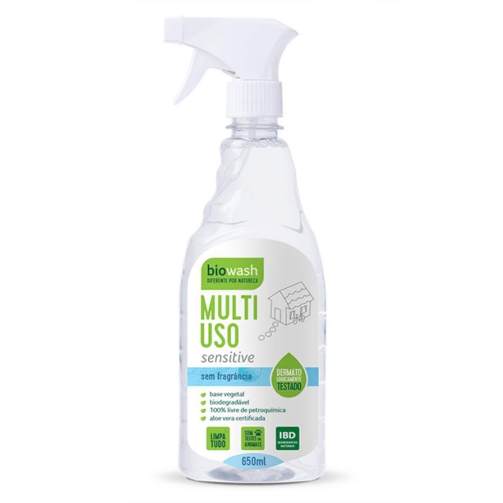 Biowash Bw Multiuso Sensitive 650ml - Limpeza Suave e Natural para Toda a Casa