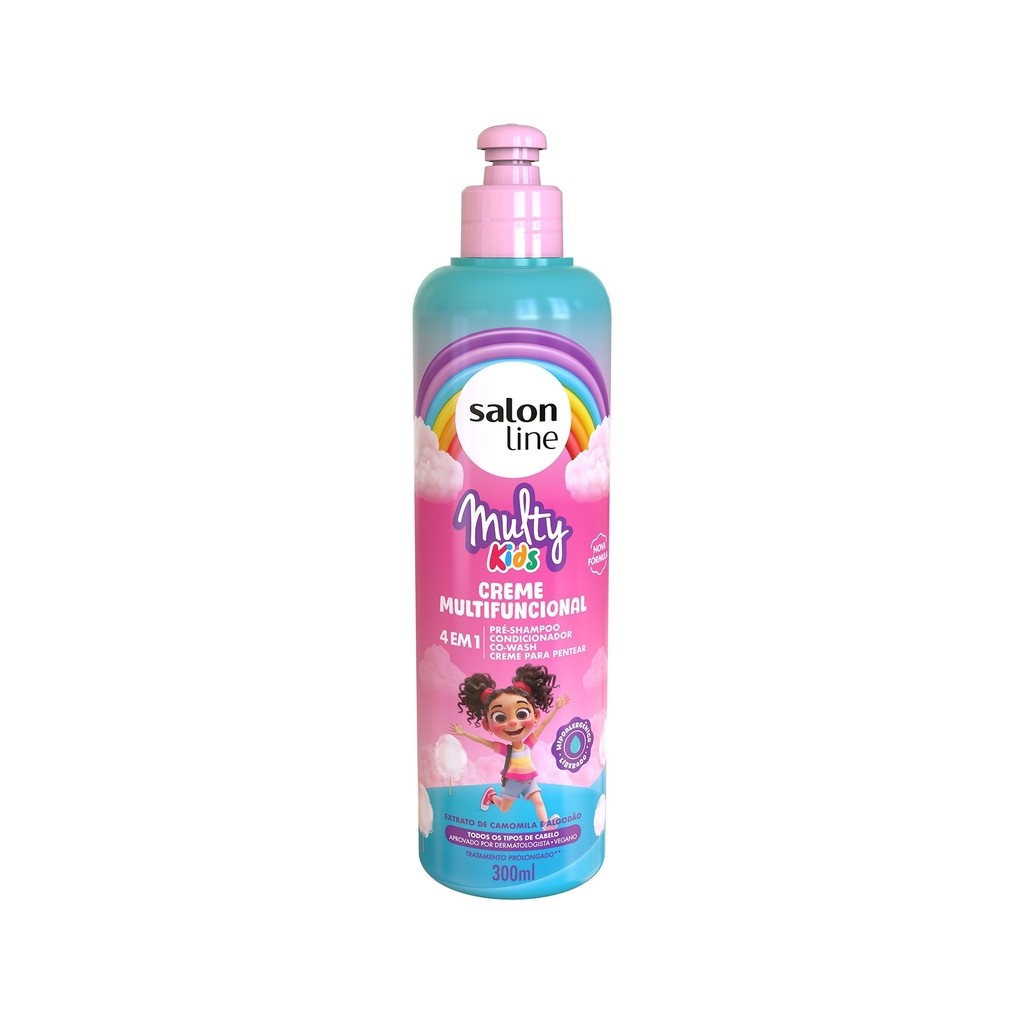 Multy Kids: Creme Multifuncional 300ml para Cabelos Saudáveis