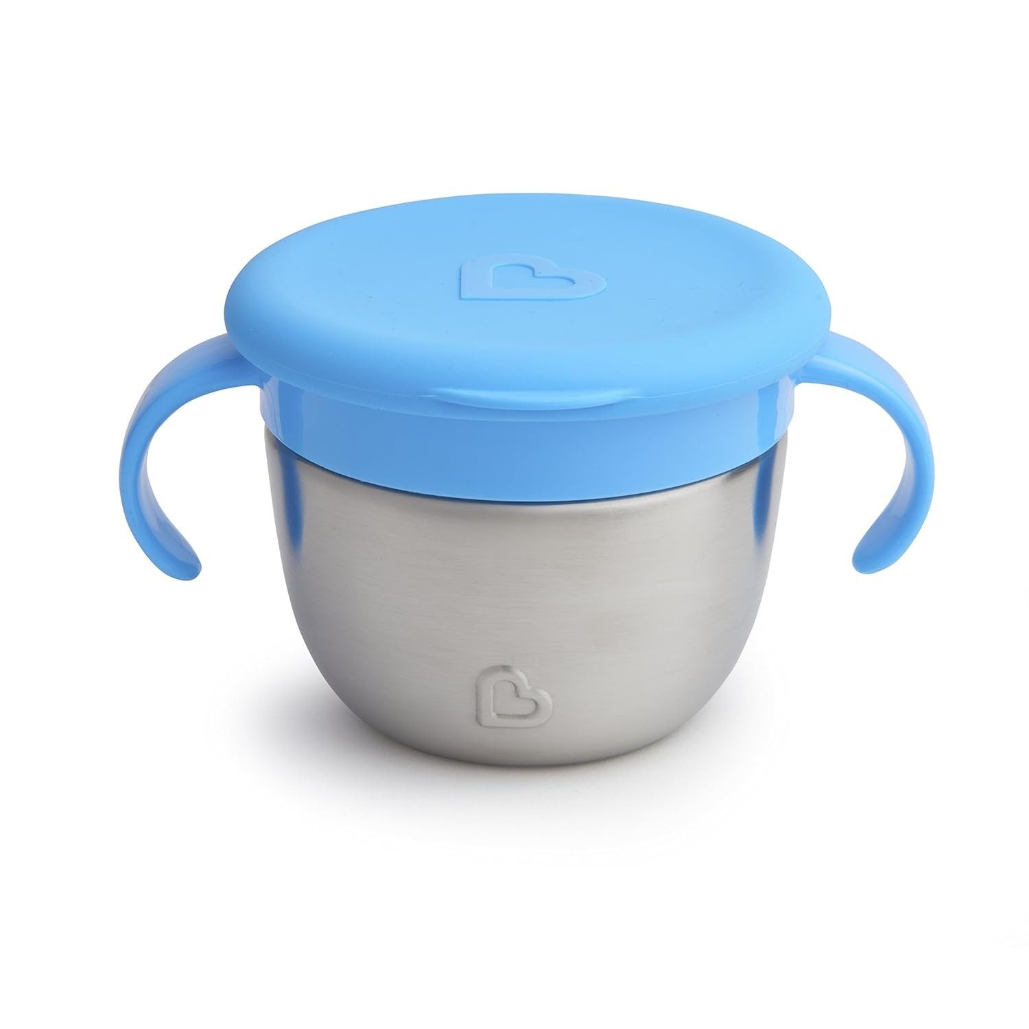 Munchkin Apanhador de Lanches em Aço Inoxidável com Tampa - 255g Azul