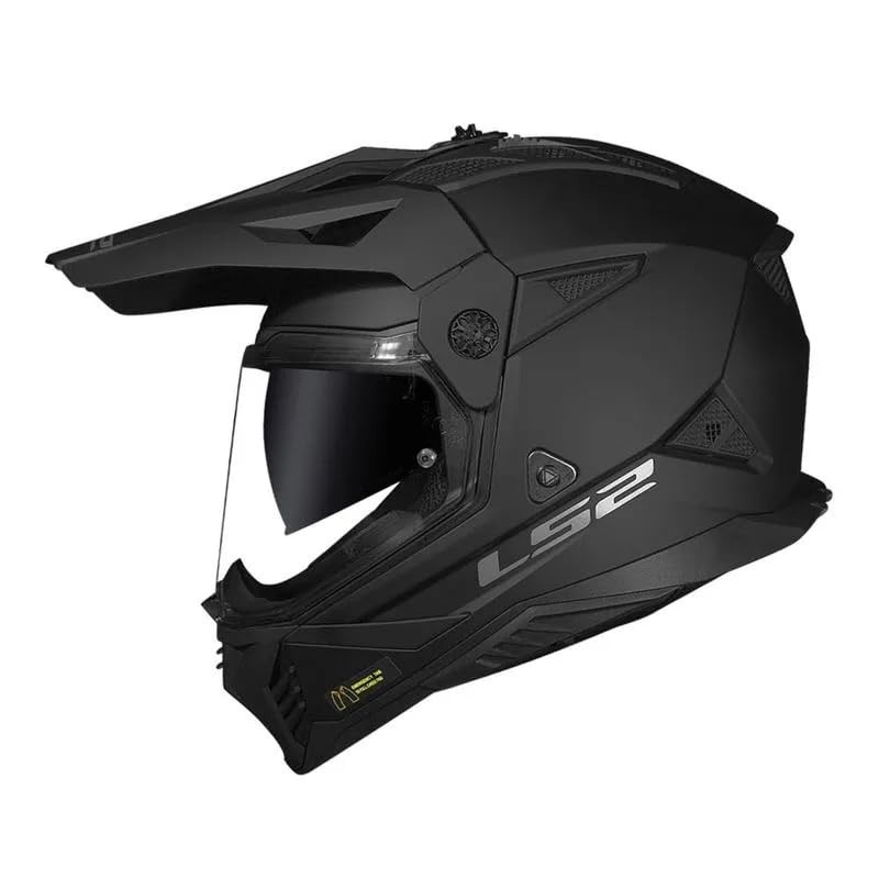 Capacete LS2 MX 702 Pioneer 2 Monocolor Preto Fosco - Aventura e Segurança para Você!