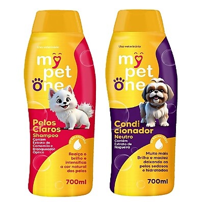 Mypetone: Shampoo e Condicionador para Pêlos Claros