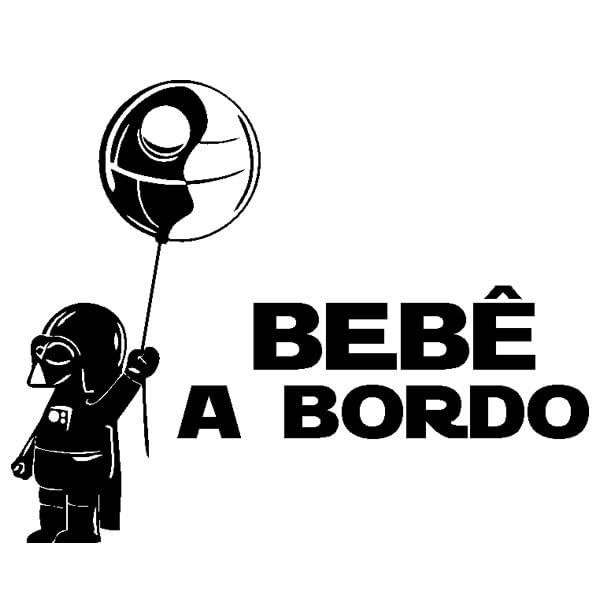 Adesivo Personalizado Bebês a Bordo Darth Vader para Carro - Estilo e Segurança na Estrada
