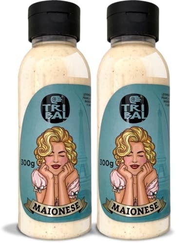 Maionese Tribal, Levemente Defumada, Inspirada na Culinária Francesa, Ingredientes Naturais, Sabor Único, Textura Leve, Embalagem 2 unidades