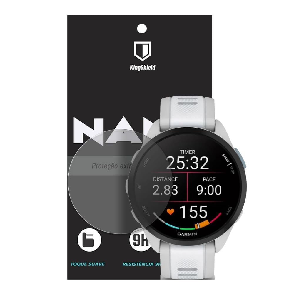 Película Kingshield Nano Vidro para Garmin Forerunner 165: Proteção Imbatível e Clareza Total