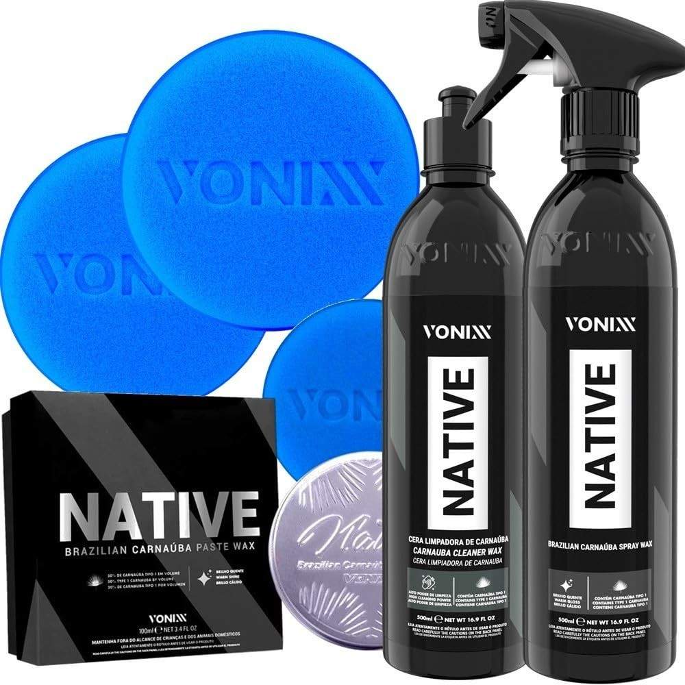 Kit Essencial Vonixx Native: Limpeza Profunda e Proteção para seu Veículo