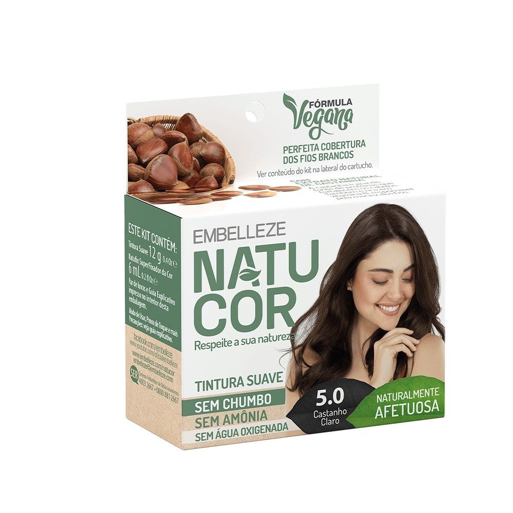 Natucor 5.0: Castanho Claro Natural para Seu Cabelo