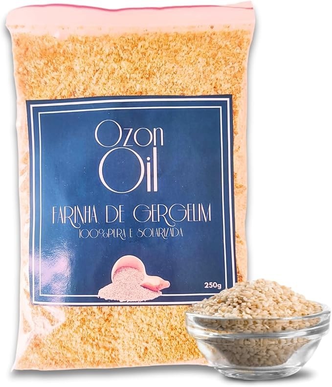 Farinha de Gergelim Solarizada 250g | 100% Natural, Rica em Cálcio e Proteínas | Super Soltinha Ozonoil