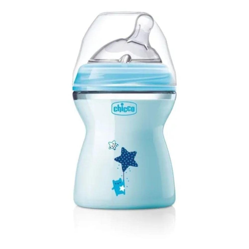 Mamadeira Chicco Step Up 250ml Azul - Bico Natural Feel Confortável