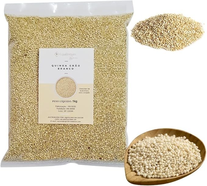 Quinoa Grão Branco Proteínas Natural Equilibrium Decor 1kg