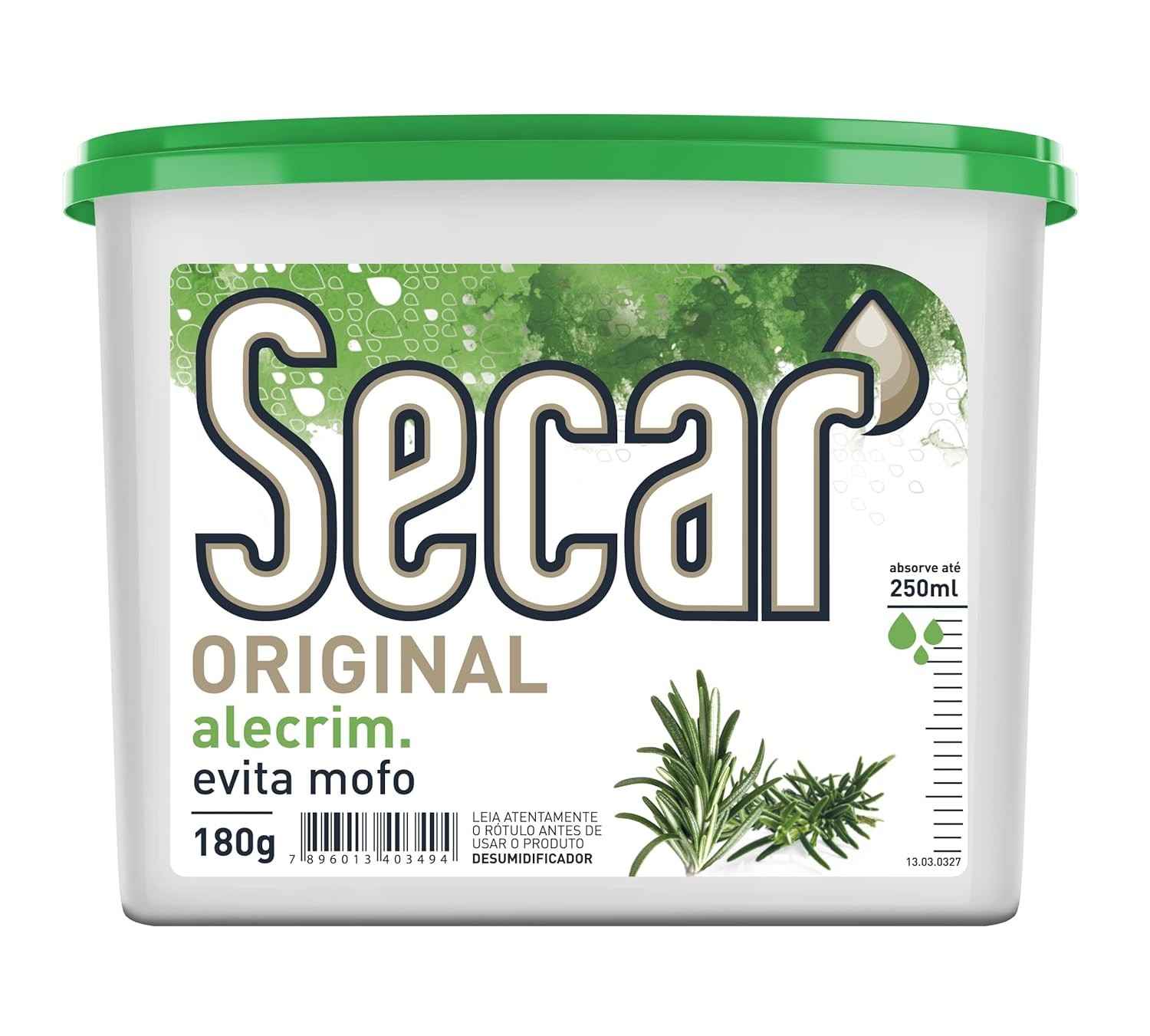 Anti Mofo Secar Original 9x180g com Fragrância de Alecrim - Controle de Umidade e Frescor Natural