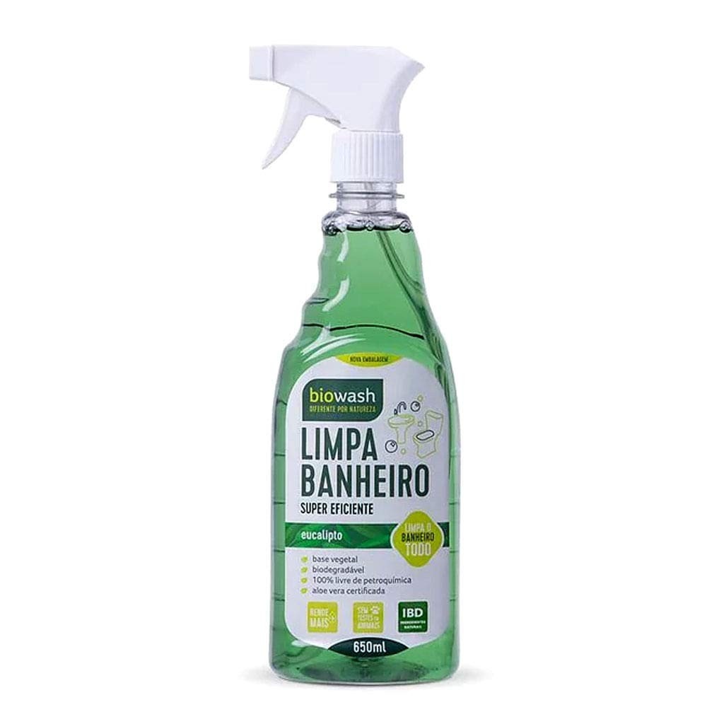 Biowash Limpa Banheiro Gatilho 650ml - Fórmula Natural com Óleos de Eucalipto