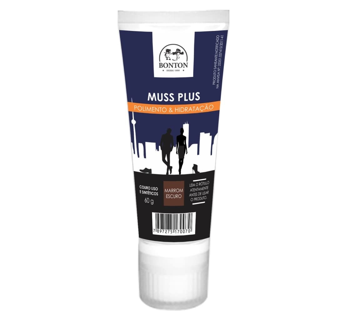 Bonton Muss Plus 60g: O Polidor Essencial para Couro e Sintéticos com Brilho Natural