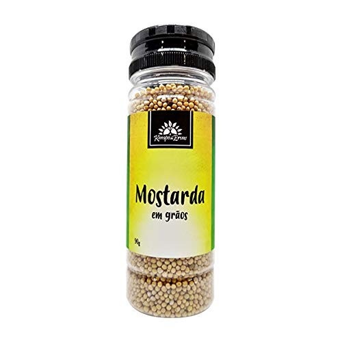 Mostarda Amarela grãos 100% Natural frasco 90g Kampo Ervas