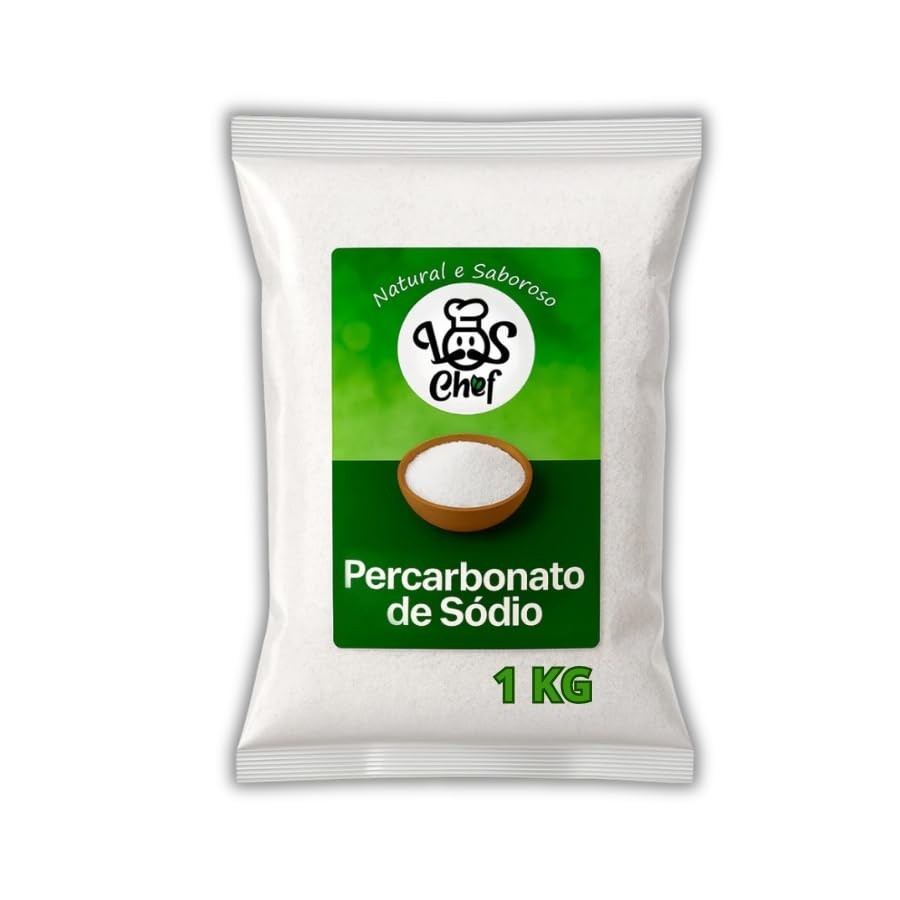 Percarbonato de Sódio Puro Natural 1kg - Limpador Multiuso Biodegradável para Roupas e Tecidos