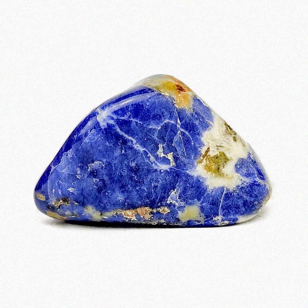 Pedra Sodalita Rolada 3cm a 4cm - Proteção e Equilíbrio Energético com Cristal Natural