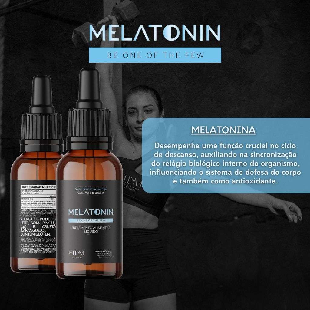 Melatonina Sublingual 0,21mg ELLYM: Sabor Maracujá para Sono Natural