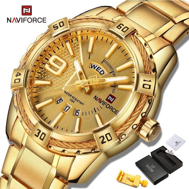 Naviforce 9117: Relógio Esportivo Masculino Impermeável