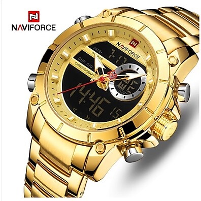 Naviforce 9163: Relógio Digital Masculino à Prova D'água