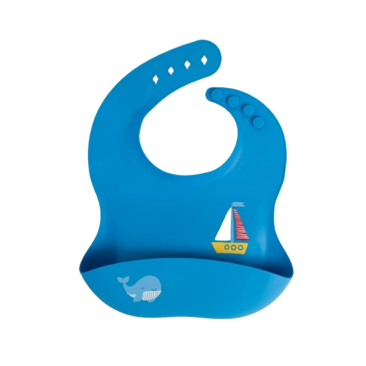 Babador Cata-Migalhas de Silicone Ursinho Navy Azul - Bup Baby | Proteção Divertida para Refeições