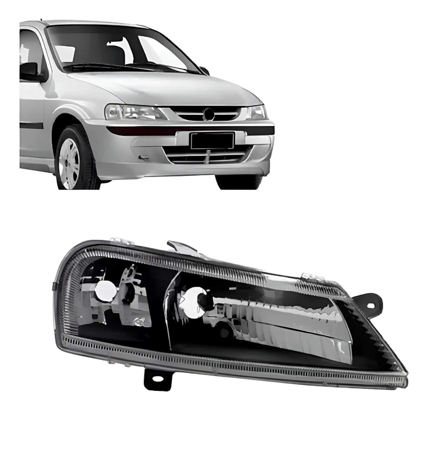 Farol Celta 2000-2006 Máscara Negra - Lado Direito: Ilumine Seu Caminho com Estilo!