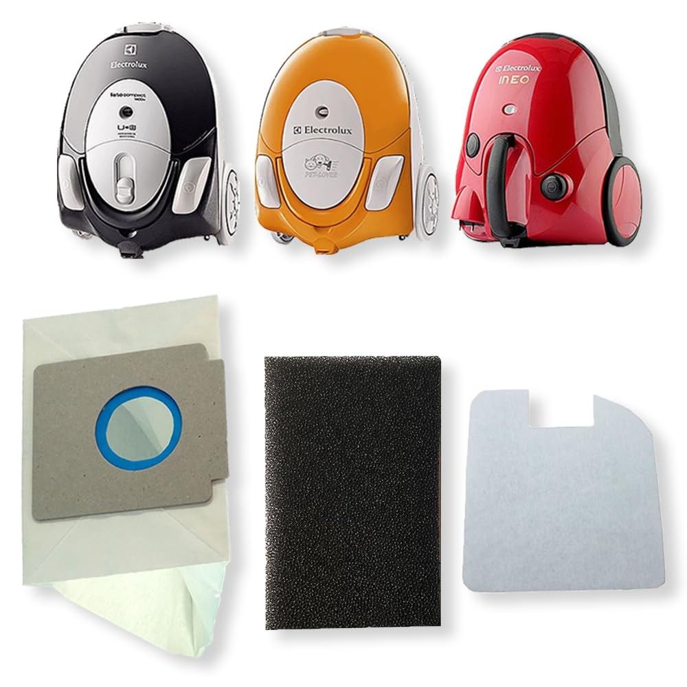 Saco Refil Coletor Descartável + Filtro Permanente para Aspirador Electrolux Listo Neo Pet Lover