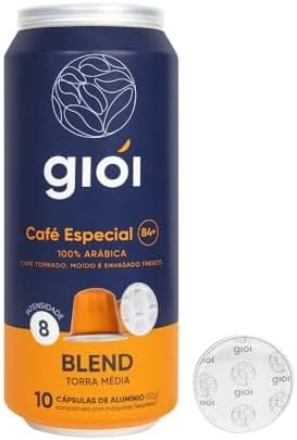 Giói Café Especial, 100% Arábica, Cápsulas Compatíveis com Nespresso, 84+ (10 Cápsulas, Blend Média)