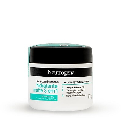 Neutrogena Intensive: Hidratante Facial Matte 3 em 1