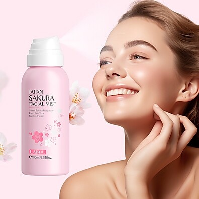 Névoa Facial Sakura LAIKOU: Hidratação e Luminosidade