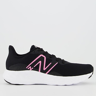 New Balance 411V3: Tênis Feminino Preto e Rosa