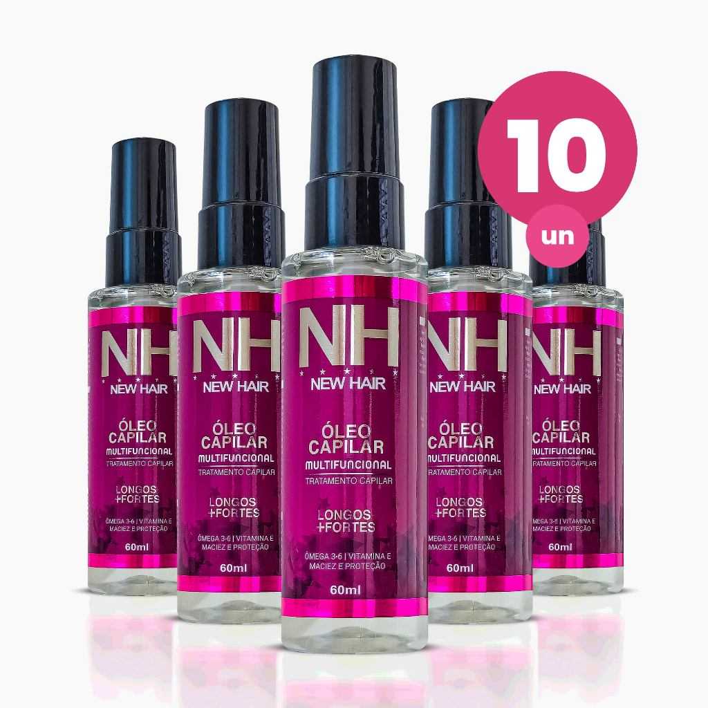 New Hair Belkit: Kit 10 Óleos Capilares 60ml