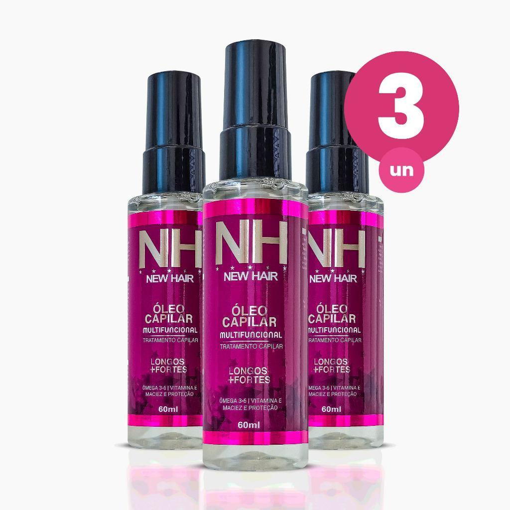 New Hair Belkit: Kit 3 Óleos Capilares para Cabelos Fortes