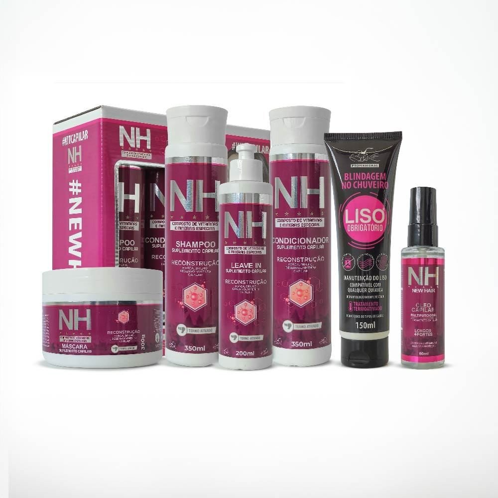 New Hair: Kit Reconstrução Capilar Completo