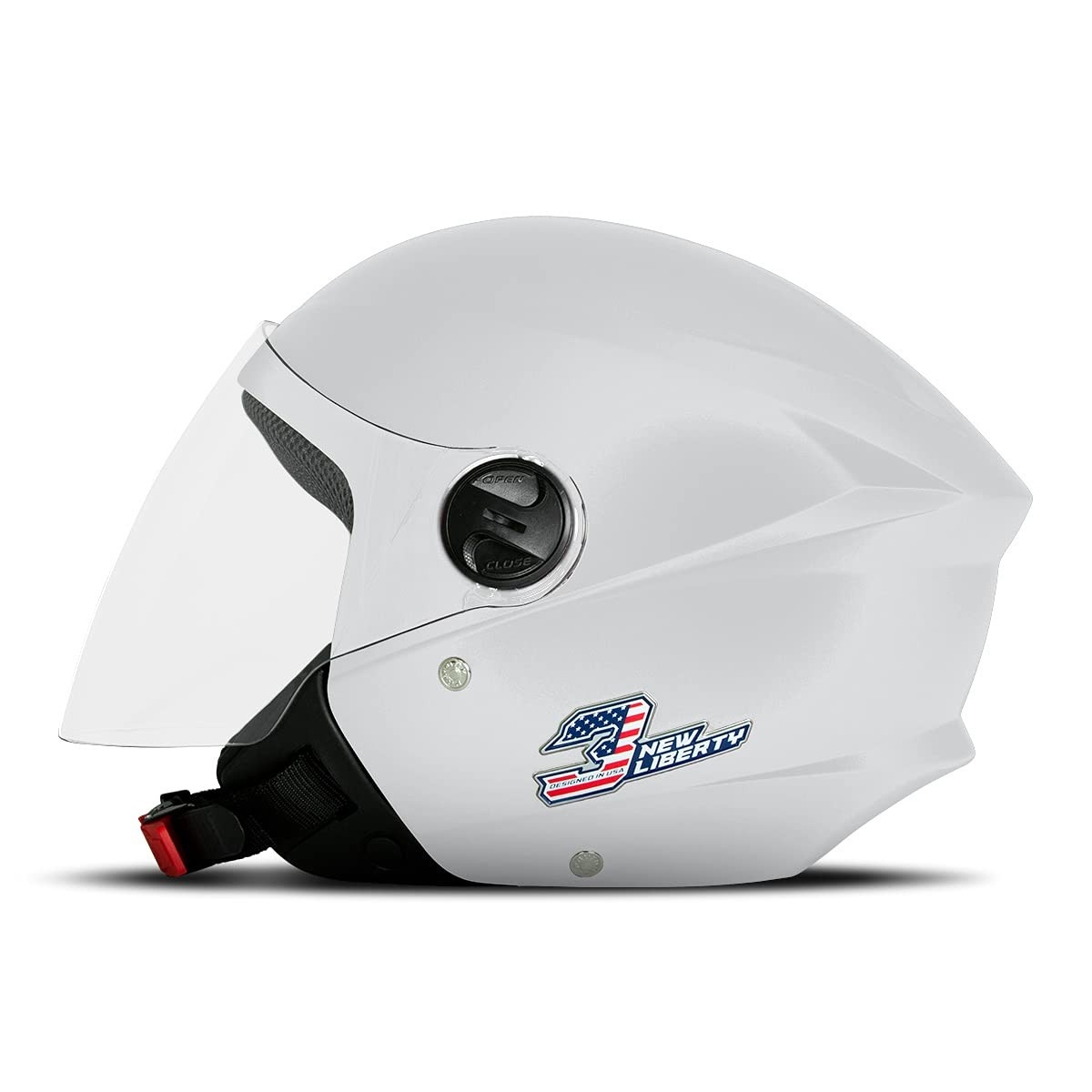 Capacete Aberto Pro Tork New Liberty 3 Elite Branco Brilhante - Segurança e Estilo para Sua Pilotagem (Tam. 60)