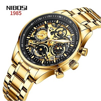 NIBOSI: Relógio Masculino de Luxo com Cronógrafo