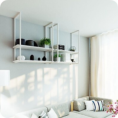 Nicho Branco 1.20m com Prateleira Suspensa para Sala