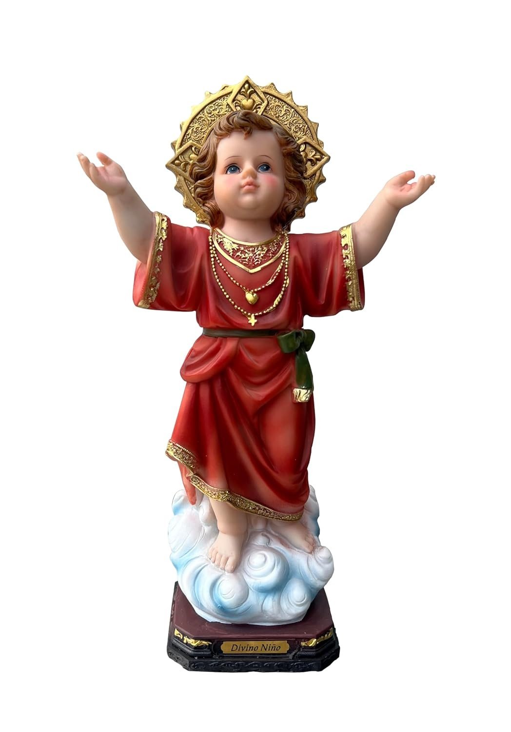 Estátua do Baby Jesus Niño Dios 30,5 cm - Decoração Religiosa Católica para Casa e Capela